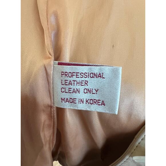 Vintage Wilsons Leather Camel Blazer – Soft Leather | Minimalist Neutral Jacket - Picture 9 of 9